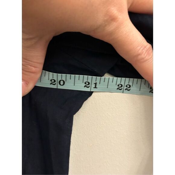 NWT J. Crew Embroidered Blouse Cotton S Navy Peasant Boho Minimalist - Picture 5 of 11